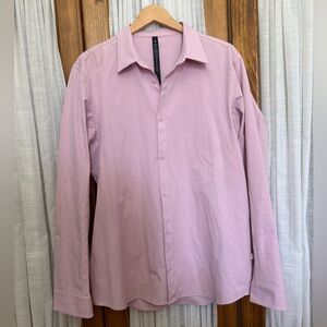 Lululemon Men's Light Pink Button Down Shirt
